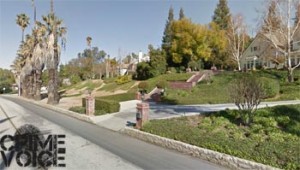 Barden was captured in this nearby neighborhood trying to hide under some ivy