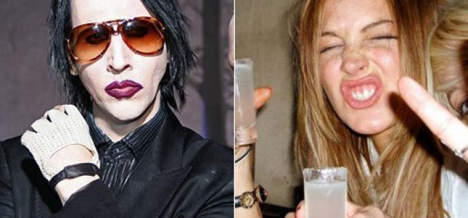 Tequila party with Marilyn Manson follows Lohan staycation sentence