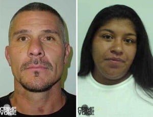 Velez and Burrows in Sheriff's booking photos.