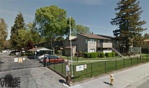 The suspects were traced to a gathering around this apartment complex on Jackson Street.