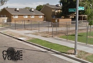 The pursuit began at this corner, and Ma's life ended in the apartment complex seen behind