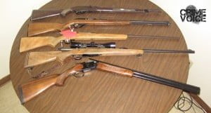 Guns seized from Steele