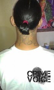 Picazo's neck tattoo