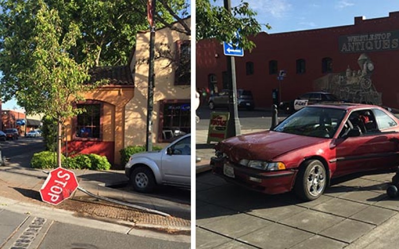 Broken brake light on a stolen car leads to arrest of wanted felon