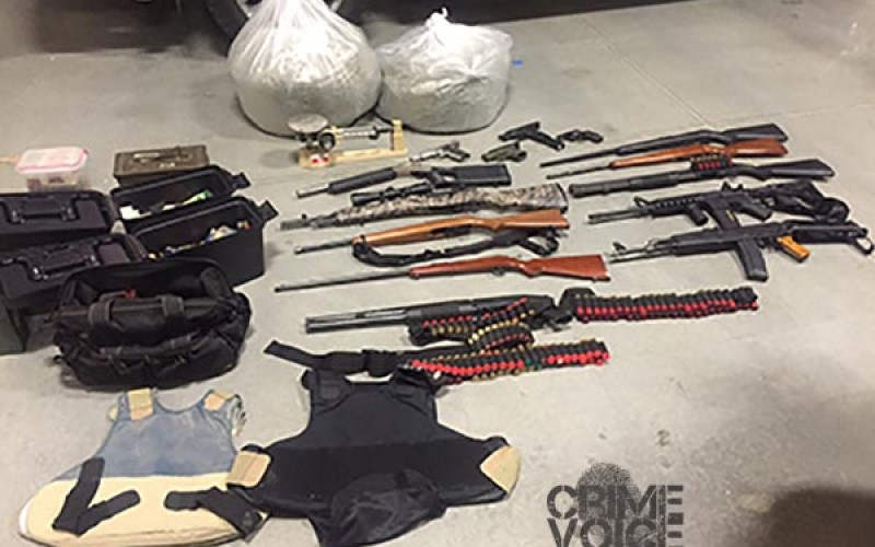 One in Custody for Mass Cache of Drugs and Weapons