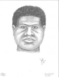 Police sketch of assault suspect