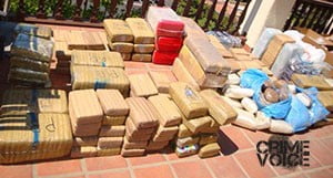 Police display confiscated drugs