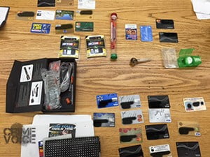 Police display ID theft material