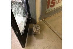 Concrete Block Unsuccessfully Thrown in Burglary Attempt