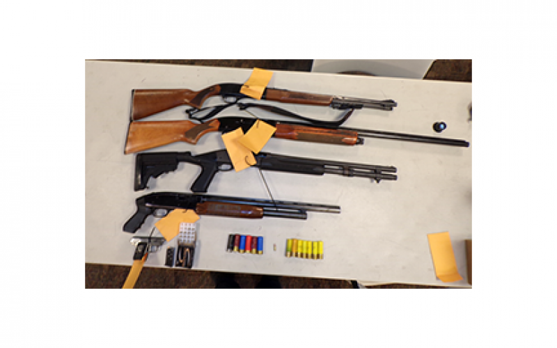 Man Brandishing Shotgun Leads to Three Arrests