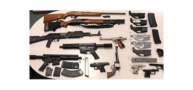 Weapons Seized during SWAT Team Raid near Police Station