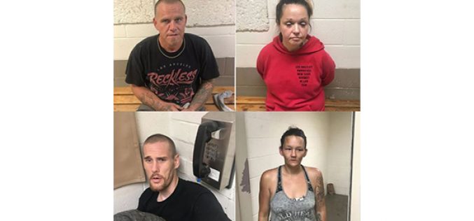 Recovery of stolen tools leads to the arrest of four people