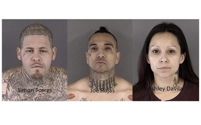 Three arrested on gun, drug, child endangerment charges in Hollister