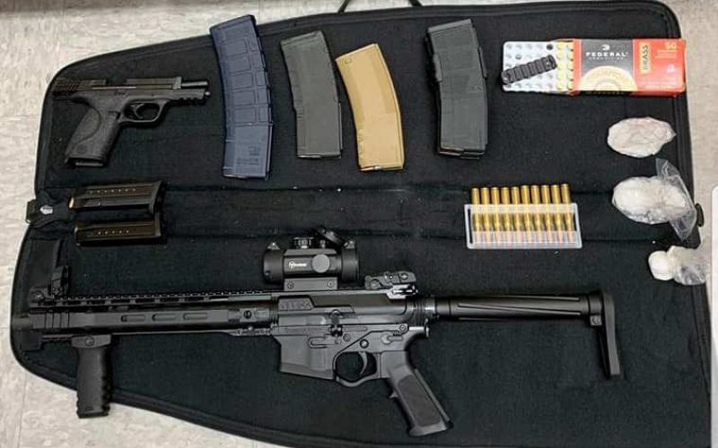 Suspicious behavior leads to discovery of guns, ammo, drugs during traffic stop