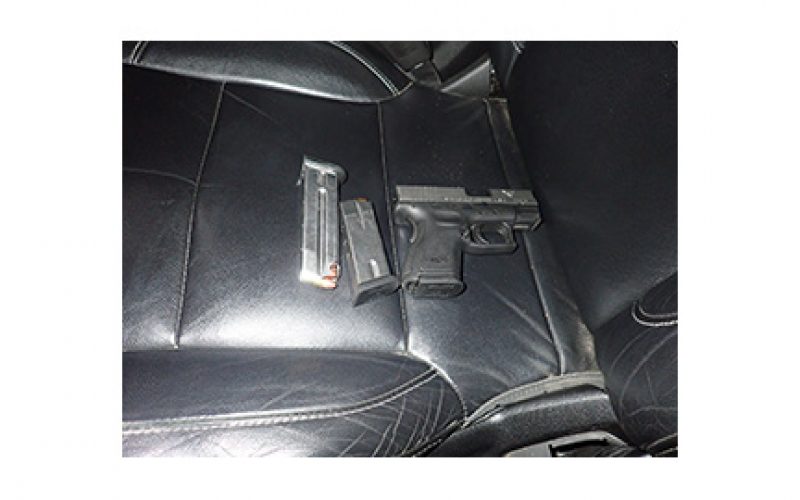 Gun confiscated after alleged brandishing