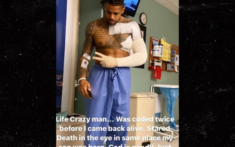 Terrelle Pryor Full-Body Shot of Stabbing Injury, Says He Almost Died Twice