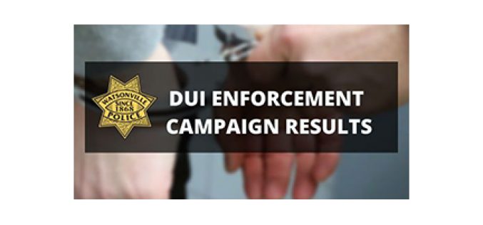 Watsonville DUI Enforcement during the holidays