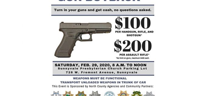 Gun Buyback announced in Sunnyvale