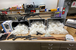 Investigation results in seizure of meth, guns, ammo