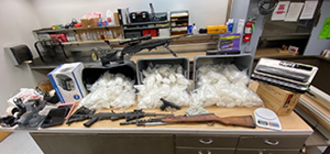 Investigation results in seizure of meth, guns, ammo