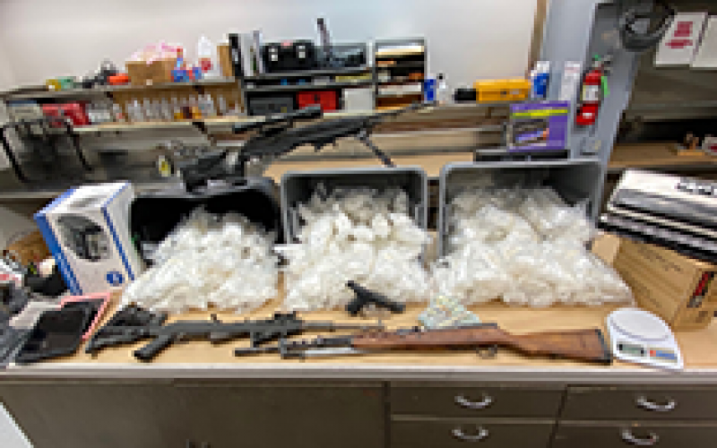 Investigation results in seizure of meth, guns, ammo