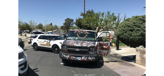 Pepper Spray, High-Speed Police Pursuit  – Graffiti-Covered Van Gone Wild