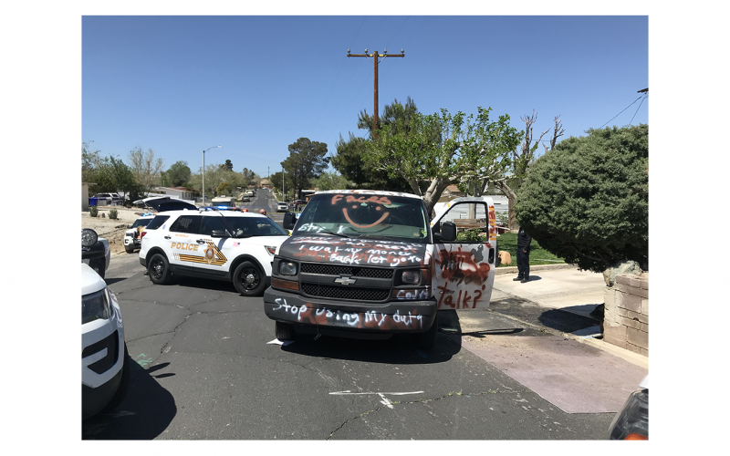 Pepper Spray, High-Speed Police Pursuit  – Graffiti-Covered Van Gone Wild