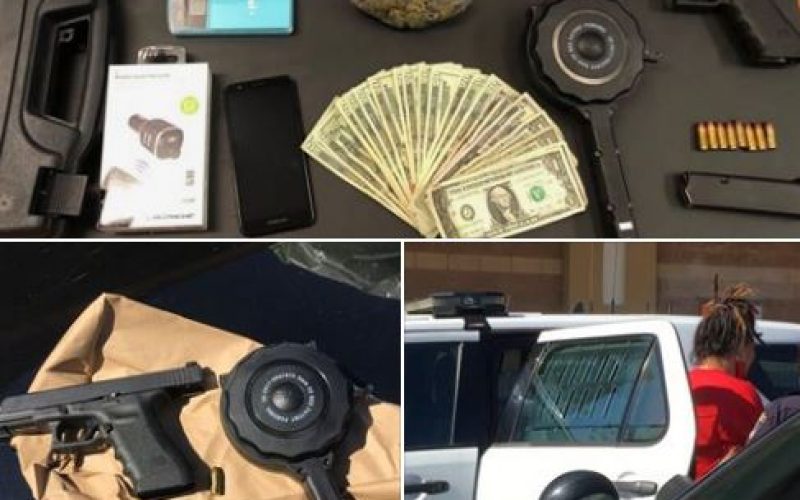 Handgun, and Meth for sale, while at a local business