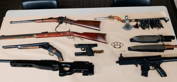 One search warrant, two arrests, six guns