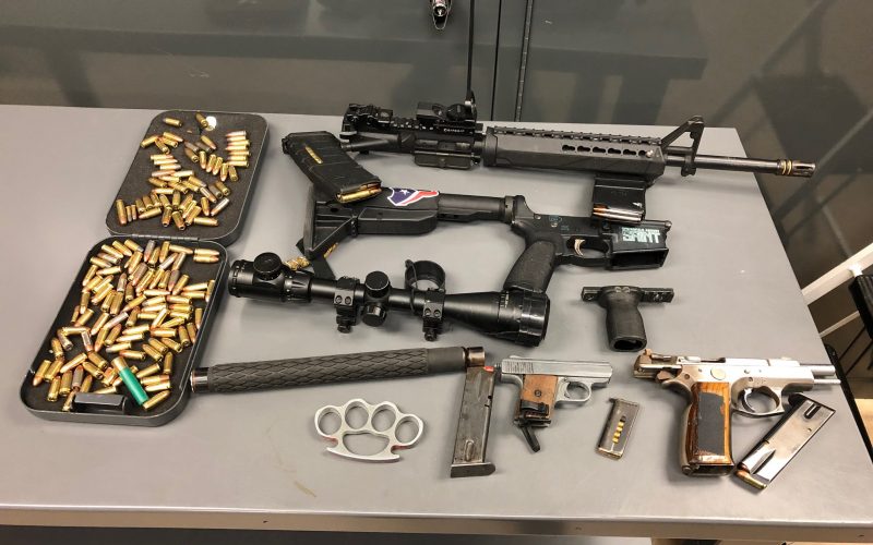 El Centro Police seize weapons in motel parking lot