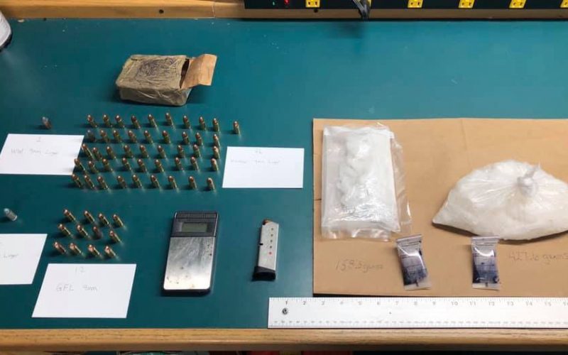 Probation compliance check reveals ammo and meth