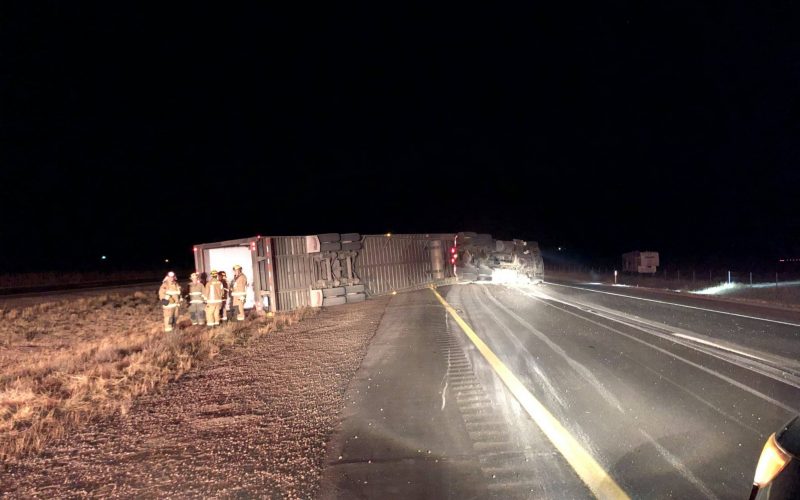 Driver arrested in big-rig rollover