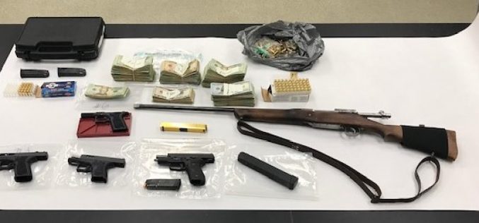 SEARCH WARRANT LEADS TO ARRESTS AND CONFISCATION OF PROHIBITED FIREARMS