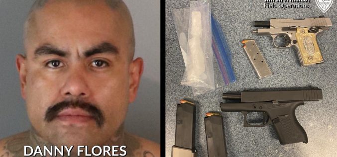 PAROLEE GANG MEMBER ARRESTED FOR GUNS & DRUGS