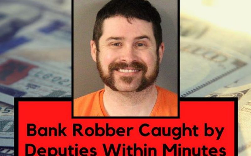 Bank robber walks out, is immediately arrested