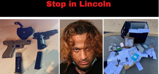 Replica firearms, stolen mail, other items found during traffic stop in Lincoln