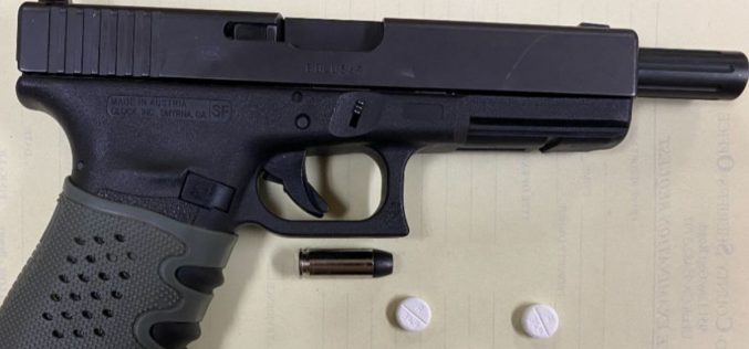 Pair arrested with stolen gun, pills, meth, pipe