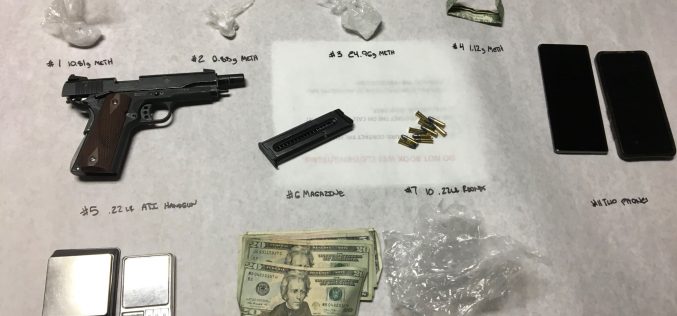 Man on probation with gun and meth