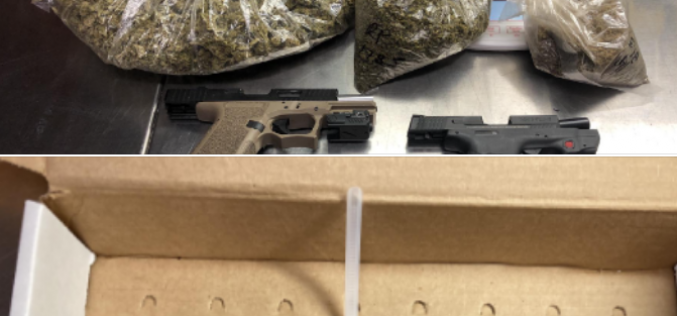 Three arrested in two incidents for drugs and guns