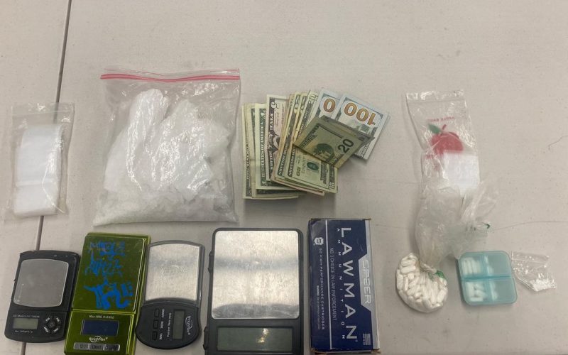 Traffic stop on man with drugs, gun, active arrest warrant