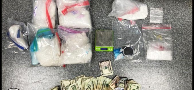 LARGE AMOUNT OF METHAMPHETAMINE SEIZED DURING SEARCH