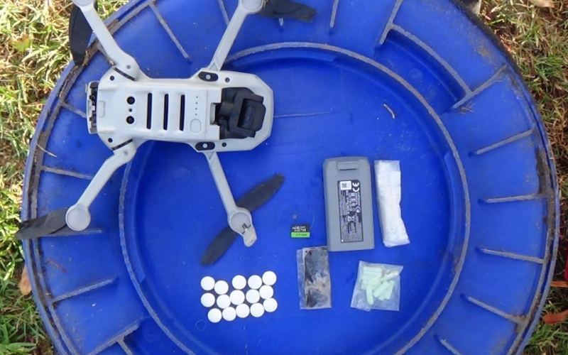 Man arrested on several felony charges after attempting to smuggle drugs into jail using drone