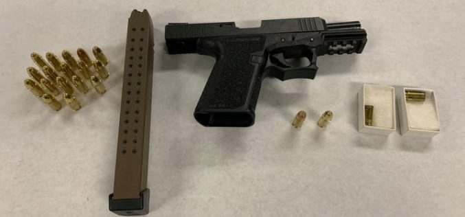 Erratic driver stopped with loaded pistol