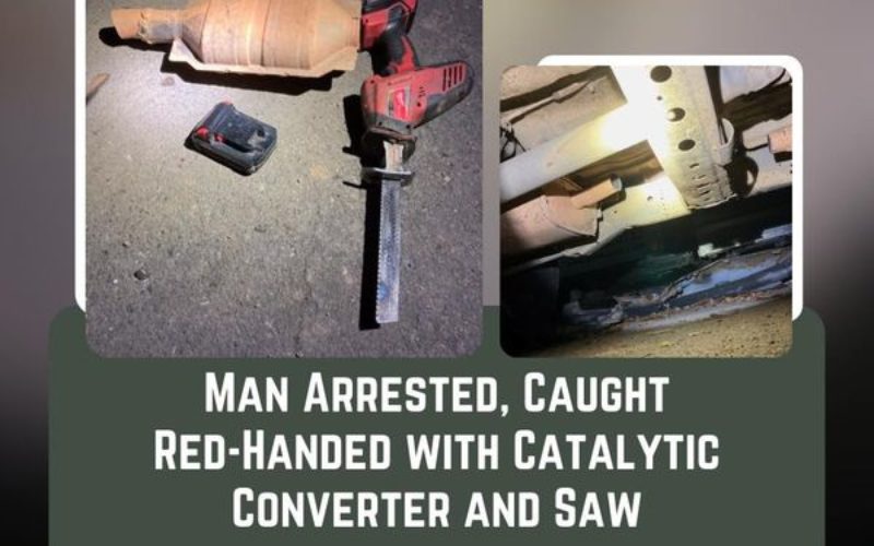 Catalytic converter thief caught in the act