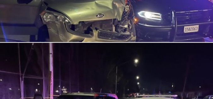 Drunk driver crashes into police car