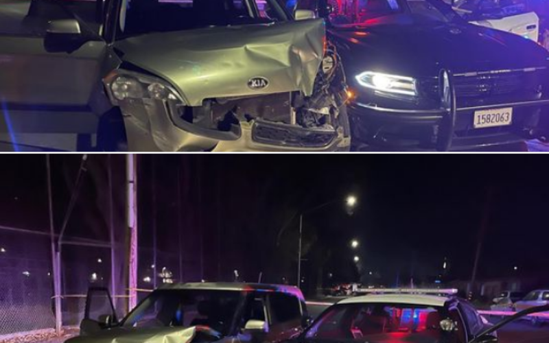 Drunk driver crashes into police car