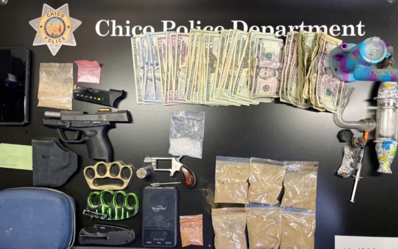 Chico PD: Two arrested during traffic stop after guns, drugs, and cash found in vehicle