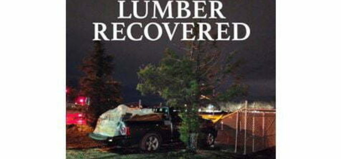 Stolen Lumber Recovered – Suspect Arrested