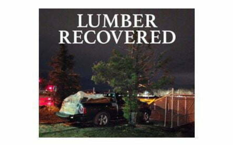 Stolen Lumber Recovered – Suspect Arrested