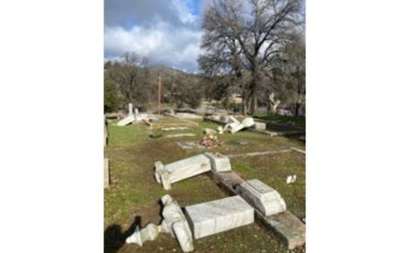 Mariposa Cemetery Vandalized